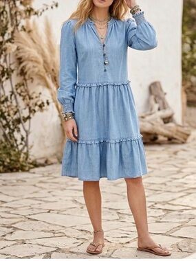 J. Crew Chambray Denim Dress